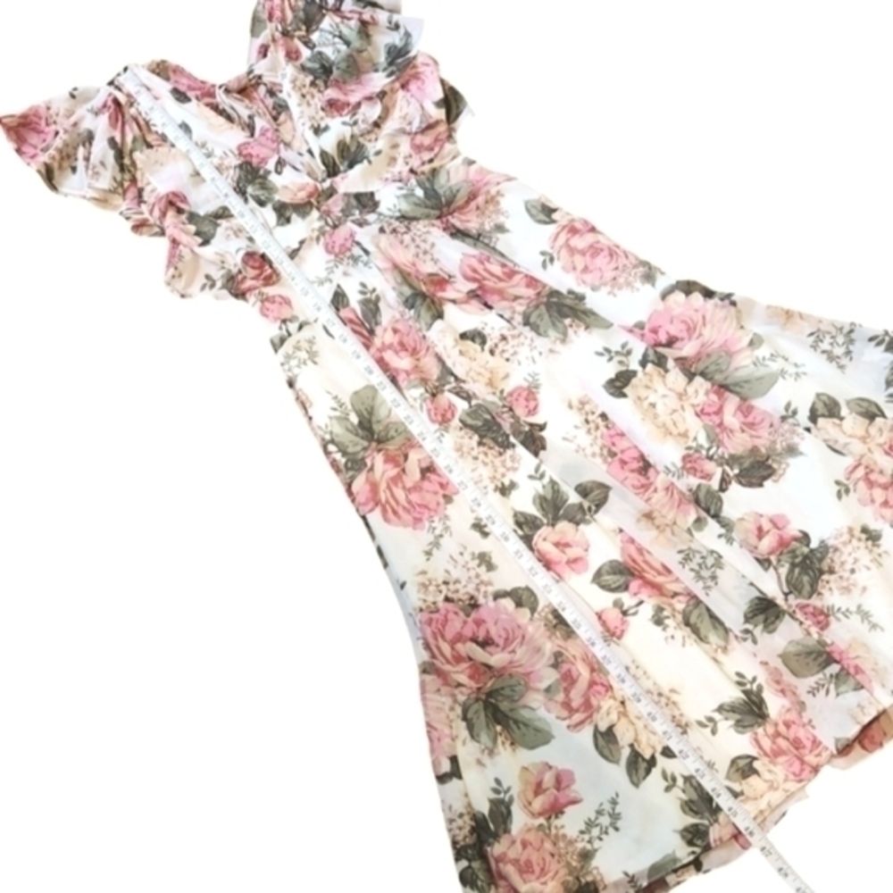 DIVINE HERITAGE FLORAL‎ MIDI DRESS XS - Picture 6 of 12
